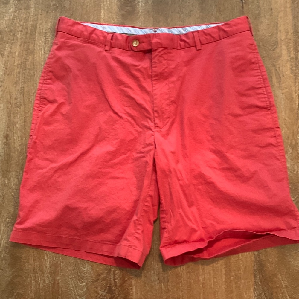Peter Millar Waist 36 Shorts in Red with 9" Inseam